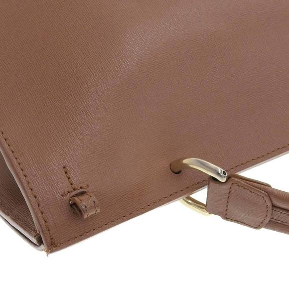 FURLA Julia M Top Handle 2WAY Bag Handbag One Shoulder Leather Brown F6801 - Picture 6 of 10